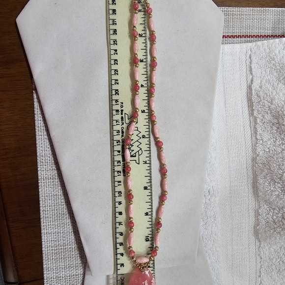 Pink and Green Gemstone and Glass Bead Artisan Necklaces Bundle Set - Picture 5 of 14